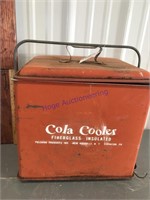 Cola Cooler - red w/handle- approx 14"Tx14.5"Wx12D