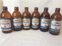6 Labatt's Blue Stubby Bottles