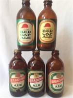 Brading & Red Cap Stubby Bottles