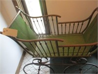 Antique Wooden Baby Buggy