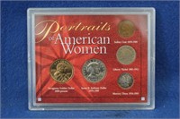 "Portraits of American Women" 5 coin set