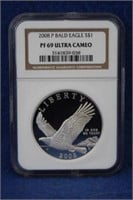 2008 P Bald Eagle Silver dollar