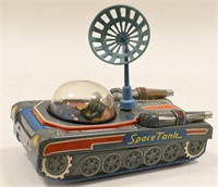 Alps Japan Space Tank Tin Toy Battery Op.