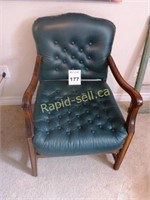 Leather Tufted Button Chair