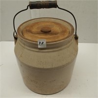 Crock with Handle and Lid