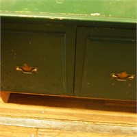 Green Painted Wooden Storage Unit