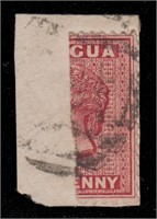 Antigua Stamps #8a Used Bisect on piece 1873