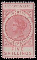 South Australia Stamps #121-129 Mint HR CV $318