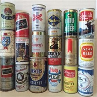 Lot of 18 Vintage Pull Top Ber Cans