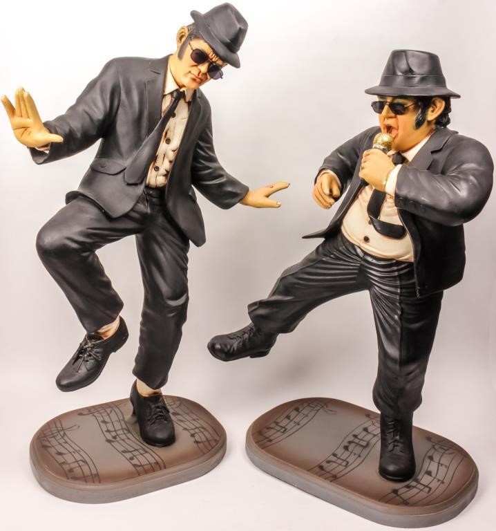 THE BLUES BROTHERS ON A WHITE PEARL MARBLE 