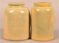 Two John Bell Glazed Earthenware Storage Jars.