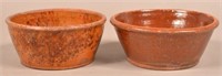 Two 19th Century Glazed Redware Bowls.