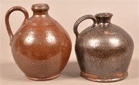 Two  19th century Glazed Redware Jugs.