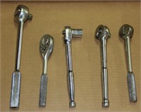 flat lot to include 5 ratchets, SK 1/2", Craftsman