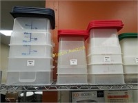 Square food storage with lid