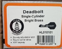 Stone Harbor deadbolt single-cylinder Bright