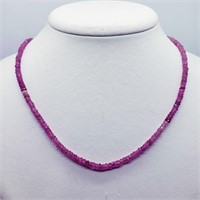 $2836 Silver Pink Sapphire(36ct) Necklace