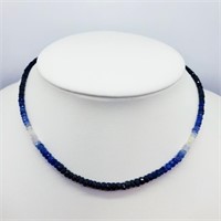 $2652 14K  Genuine Sapphire (50ct) Necklace