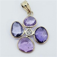 $3000 14K  Fancy Color Sapphire(3ct) Diamond(0.05c