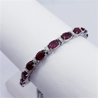 $1370 Silver Ruby(9.3ct) Bracelet
