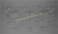 SEVEN WATERFORD LISMORE WINE GLASSES