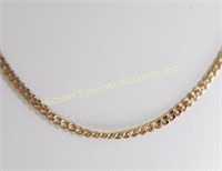 ENGLISH 9K GOLD FLAT LINK NECKLACE