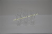 NINE WATERFORD CRYSTAL GLASSES - KENMARE PATTERN