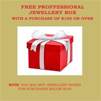 FREE JEWELLERY BOX WITH A PURCHASE OF $100 OR OVER