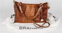 Brahmin Croc Embossed Shoulder Bag / Purse