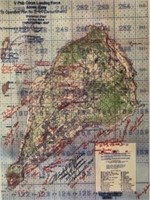 Iwo Jima Map Signed by Medal of Honor Recipients