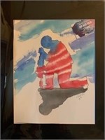 R,W&B Kneeling Soldier Art by Spyder Crowley