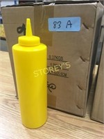 Dozen New 24oz Yellow Squeeze Bottle