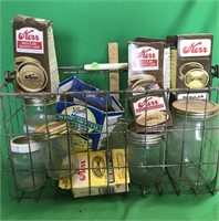 COOL Vintage Wire Basket w/Handle & Canning Etc...