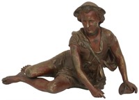 Bronze Sculpture of a Shepherd Boy