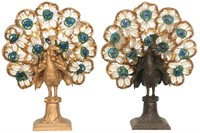 Two Figural Peacock Decorative Lamps