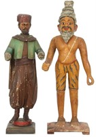Unusual Wooden Polychromed Figures