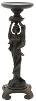 Art Nouveau Figural Mahogany Pedestal