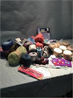 LOT OF YARN AND ACCESSORIES