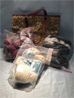 BOLTS OF YARN AND BAG LOT