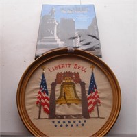 Liberty Bell Cross Stitch/Framed