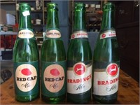 Bradings & Red Cap Lot of 4 (9" bottles)