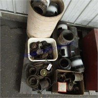 Half pallet--lamp parts, chimney sections