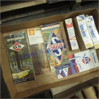 Old maps, Mark7 and Sunoco auto service cards