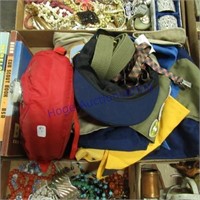 Boy Scout books, clothes, canteen