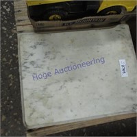 Marble slabs, pair, approx 17 x 14