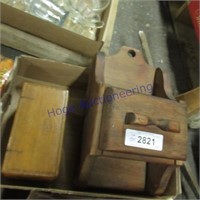 Sewing machine attachments, wood wall drawer