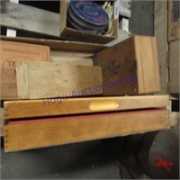 Assorted wood boxes