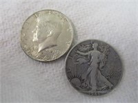 1943 Walking Liberty And 1964 Kennedy Halves