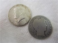 1907 Barber And 1964 Kennedy Halves