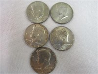Five Kennedy Halves 40% Silver